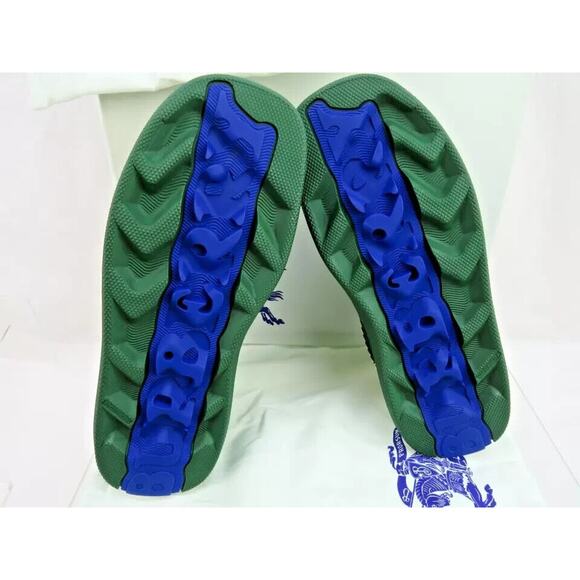 $ 1K NIB BURBERRY BOX GREEN CHECK CANVAS LOGO PLATFORM SNEAKERS 9.5 US 42.5 IT - Picture 7 of 12